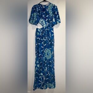 RHODE X TARGET Zinnia Floral Print Bell Sleeve Cut Out Jumpsuit